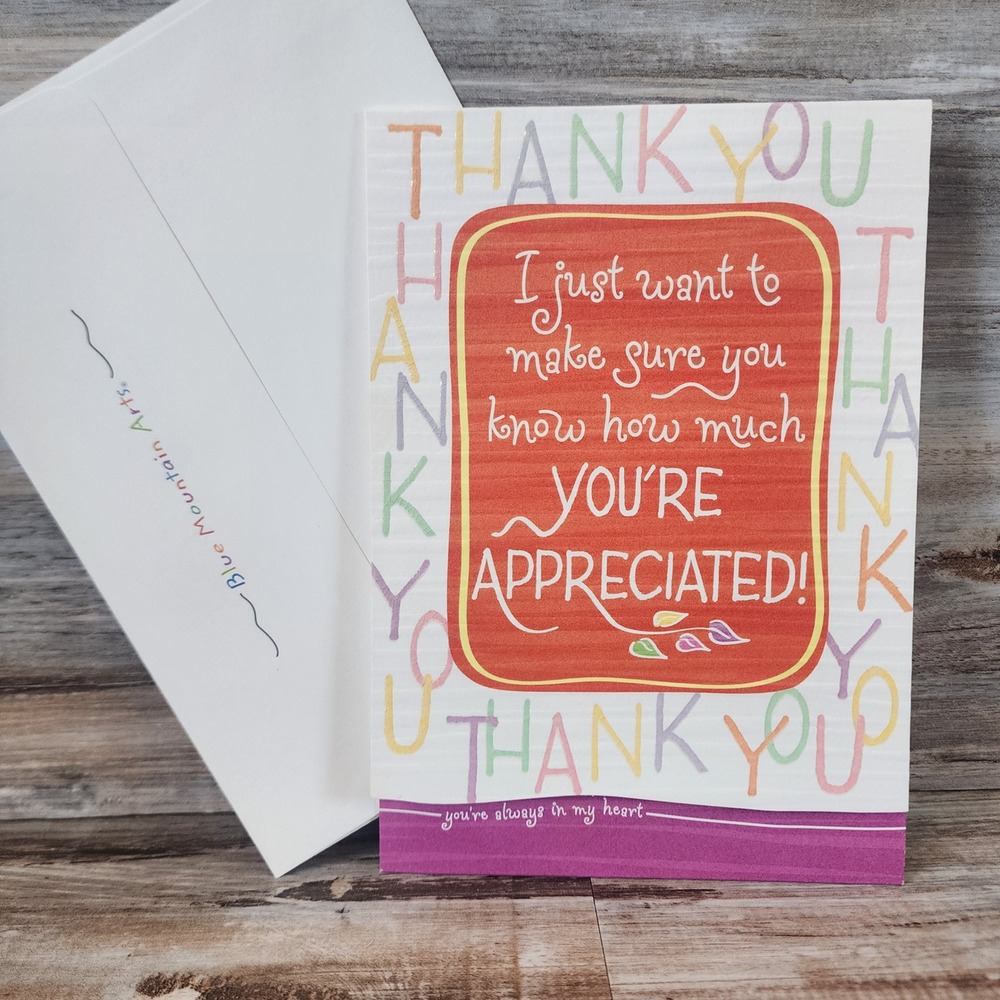Blue Mountain Arts Thank You Greeting Card You Are Appreciated with Envelope